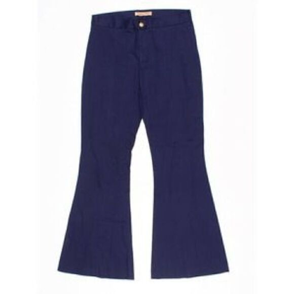 MAGGIE MARILYN She's Still A Dreamer Cotton Flared Pants In Navy size 2 NWT $295 - Picture 3 of 7